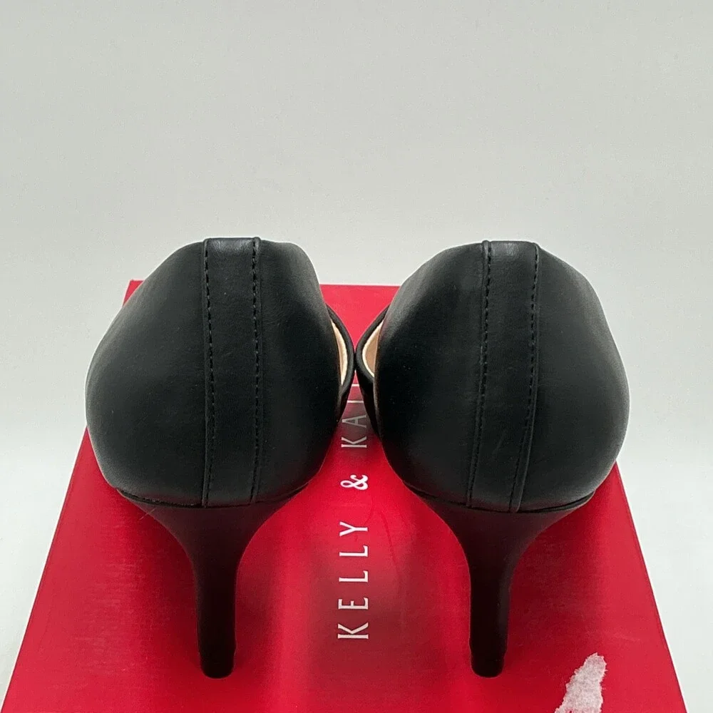 Kelly & Katie Satela Pump Women's US 8 M Black Pointed Toe Stiletto Heel Eby4469